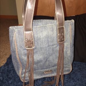 blue jean purse